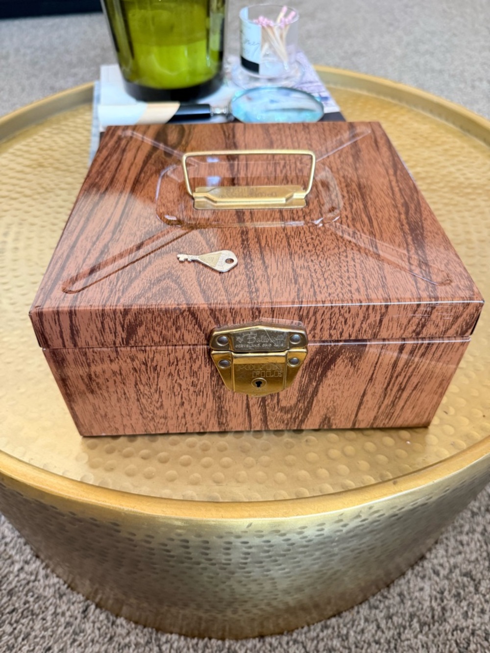 Vintage Ballanoff PortaFile Check Letter Box With Key
